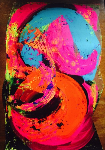 Irene Laksine large acrylic on PVC ref 6